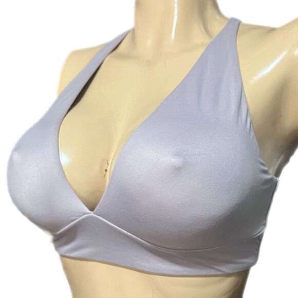 Victorias Secret Supersoft Unlined plunge Wire free Bralette Bra Gray 38C New - Picture 8 of 11